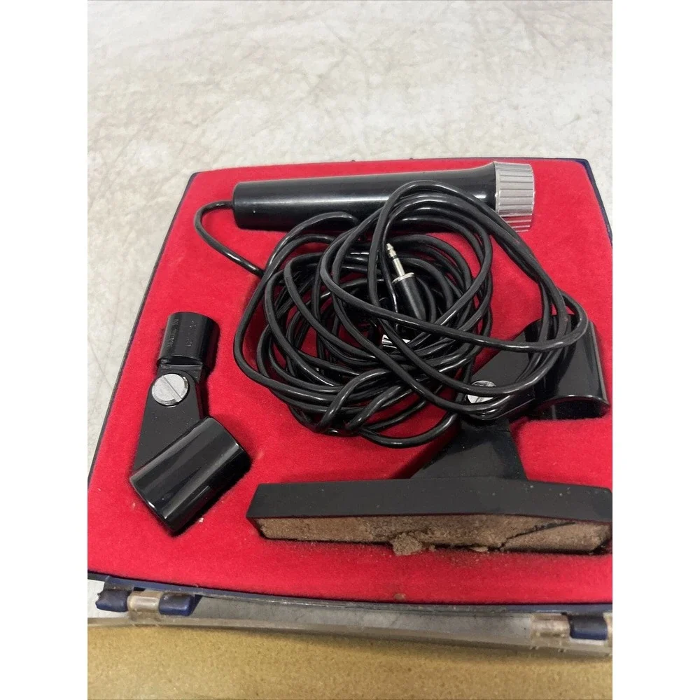 Tandberg TM-4 Complete Dynamic Microphone w/ Stand, Case
